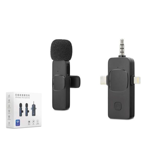 Kablosuz Mikrofon 3.5 Mm + Type-C + Lıghtnıng Siyah HDX2781 - Image 1