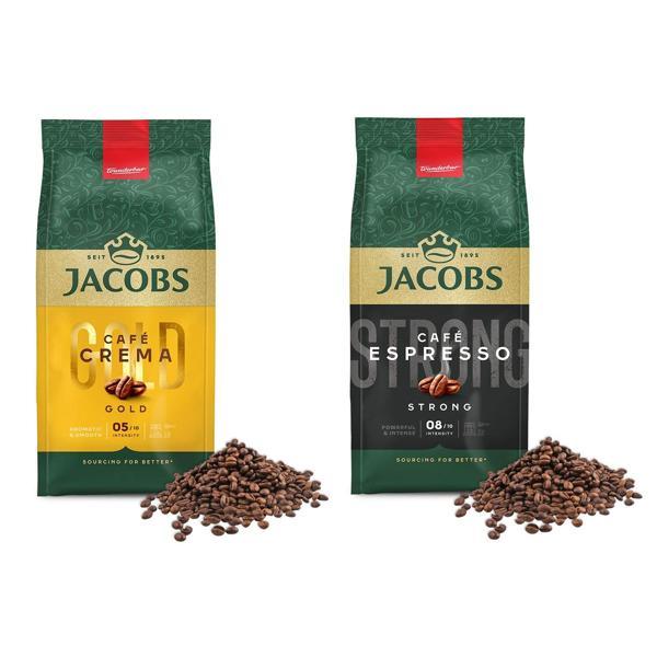 Jacobs Cafe Crema ve Espresso Çekirdek Kahve 500 gr 2 li Paket - Image 1