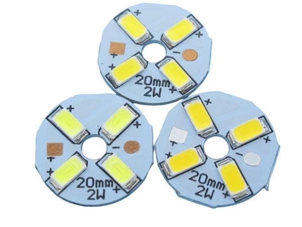 Oddity 20 Adet SMD5730 LED PCB 2W 20mm Sarı Işık Kaynağı – Downlight Ampul Değişimi için Alüminyum LED Modül - Image 1