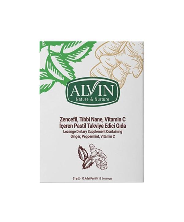 Alvin Pastil x 12 Adet Zencefilli | Boğaz Rahatlatıcı & Bağışıklık Destekleyici - Image 1