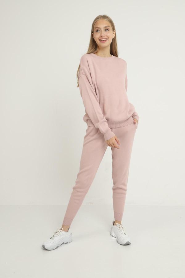 Blue Petrol Kadın Bisiklet Yaka Triko Takım - Image 1