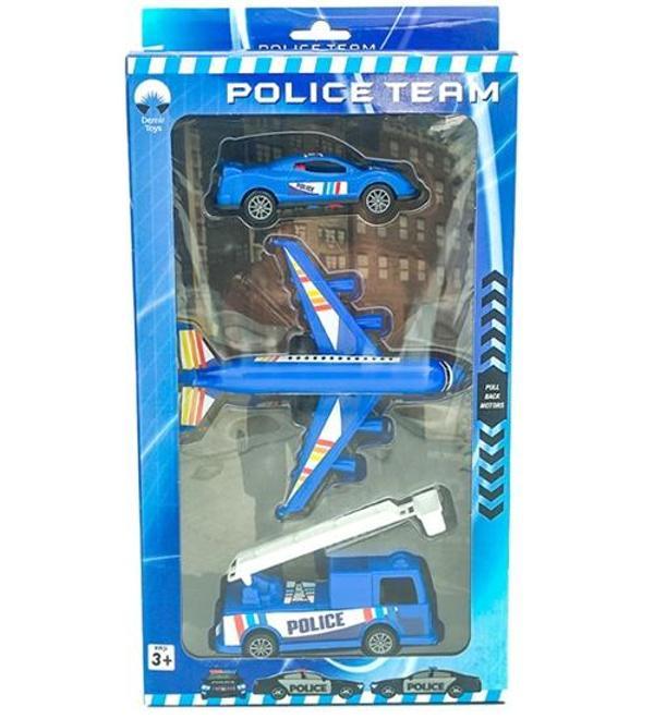 Demir Toys Polis Seti Uçaklı 3Lü - Image 1
