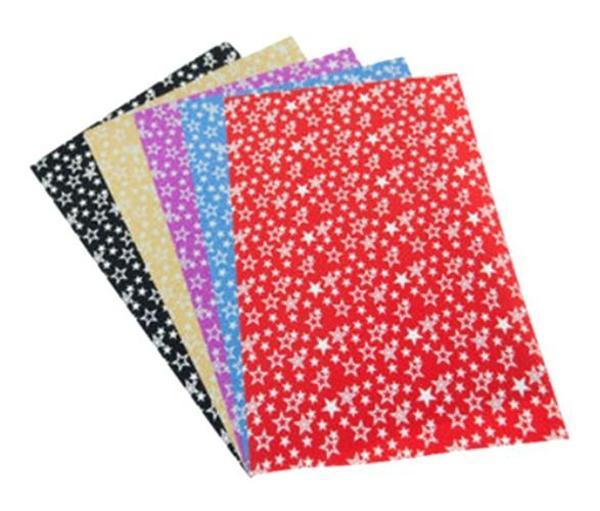 Kikarts Simli Yıldızlı Elişi Kağıdı A4 10Lu - 2 paket - Image 1