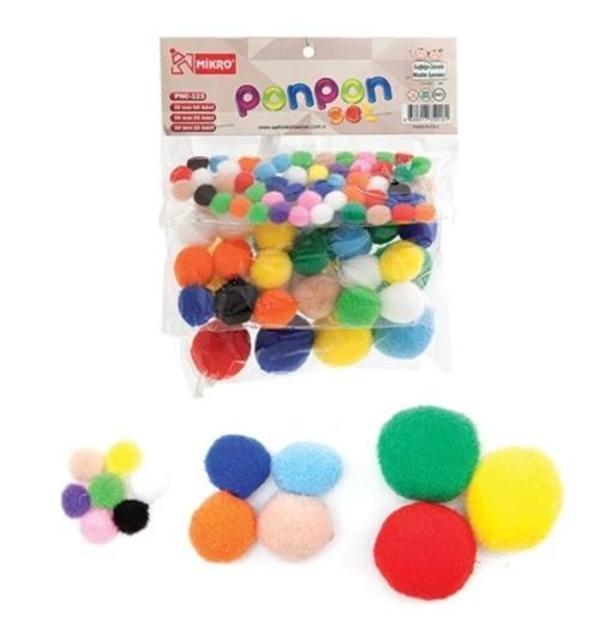 Mikro Pastel Ponpon Seti 10-20-30Mm - Image 1
