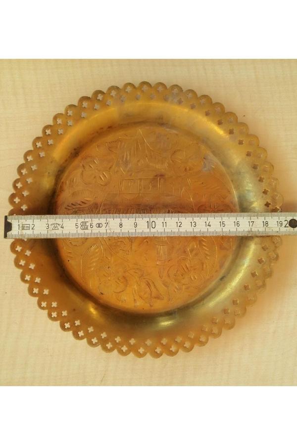 Sanat Taciri Pirinç Tepsi Kalem Işçiliği Tepsi - Image 1