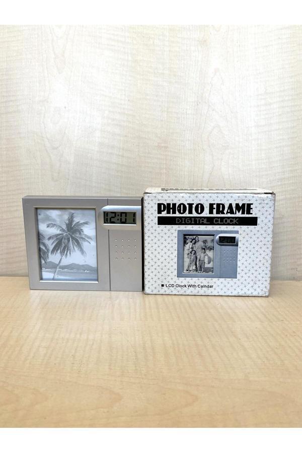 Sanat Taciri Fotoğraf Çerçeveli Dijital Saat Masa Saati - Image 1