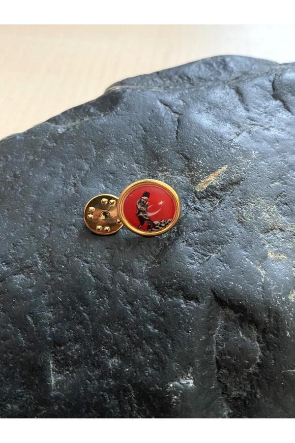Sanat Taciri Vintage Atatürk Rozeti Mustafa Kemal Atatürk Kocatepe Temalı Rozet - Image 1