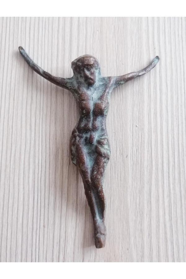 Sanat Taciri Vintage 1 Adet Döküm Hz. Isa Biblo Çarmıha Gerilmiş Isa Ikonası No 45 - Image 1