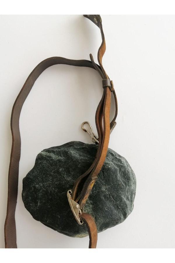 Sanat Taciri Eskilerden Gerçek Deri Askısı Omuz Askısı No 2 - Image 1