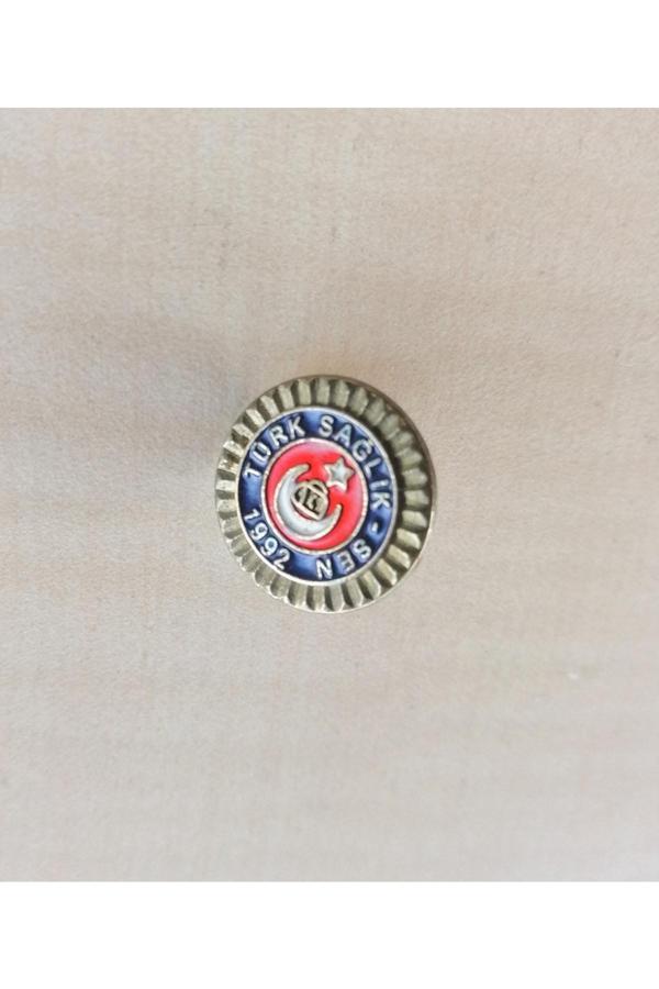 Sanat Taciri Vintage 1992 Türk Sağlık Sendikası Rozet Yaka Rozeti Broş - Image 1
