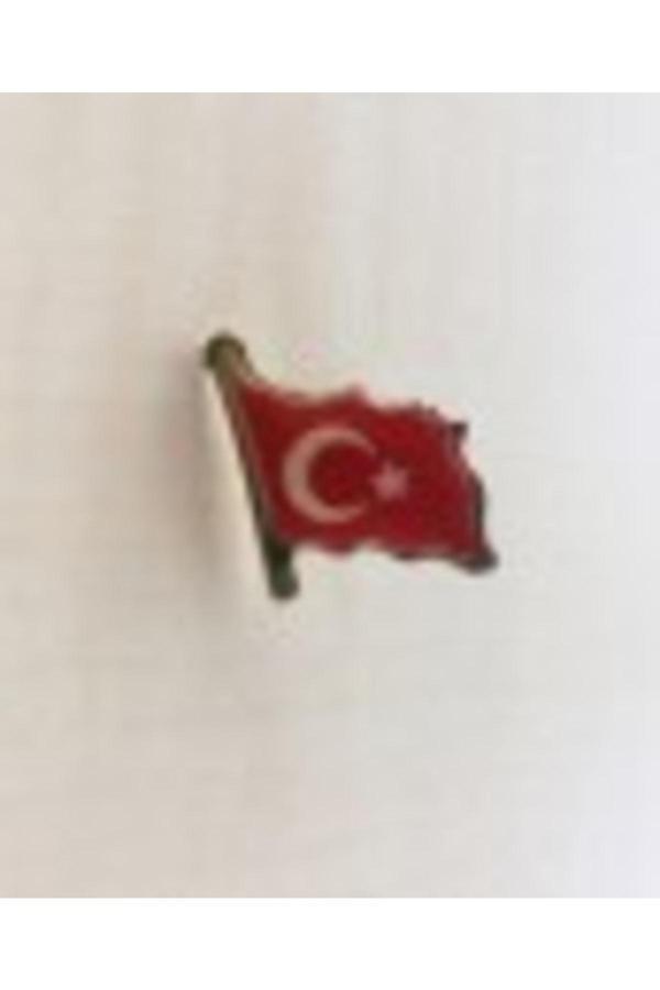 Sanat Taciri Dalgalı Türk Bayrağı Rozet Yaka Rozeti Broş - Image 1