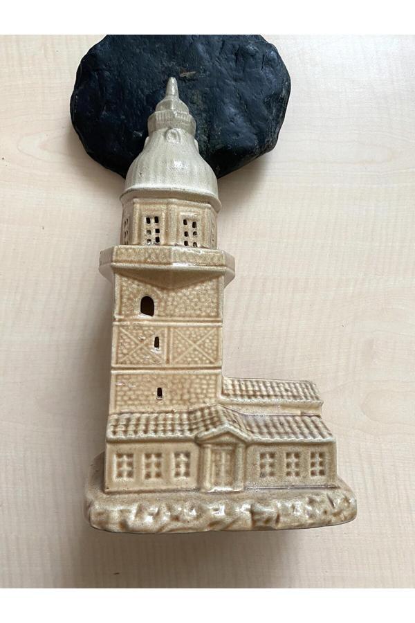Sanat Taciri İzmir Saat Kulesi Biblo Alçı Ve Mermer Tozu Vernikli - Image 1