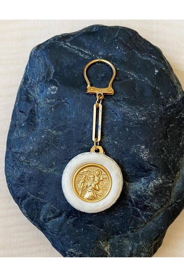 Sanat Taciri İtalya Aosta Anahtarlık Lastik Formunda Plastik Anahtarlık Koleksiyonluk Anahtarlık - Image 1