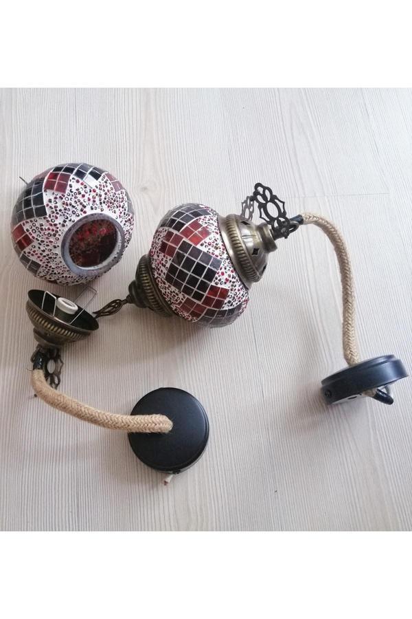 Sanat Taciri 1 Adet El Yapımı Cam Abajur Yapıştırma Cam Gece Lambası - Image 1