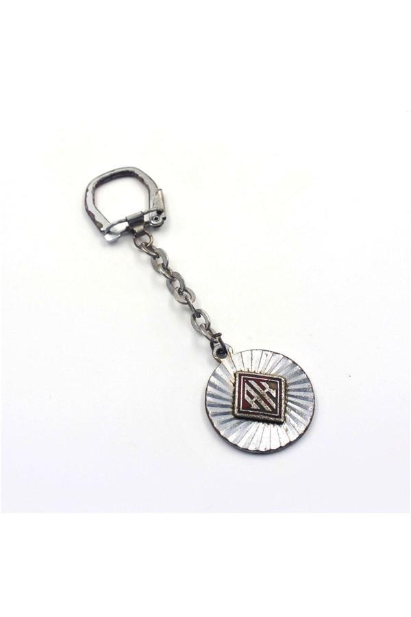 Sanat Taciri Antika Akbank Logo Mineli Metal Anahtarlık - Image 1