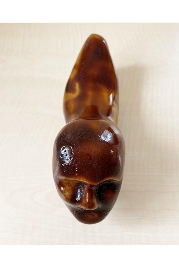 Sanat Taciri El Yapımı Porselen Biblo Insan Suretli Farklı Biblo Kahverengi - Image 1