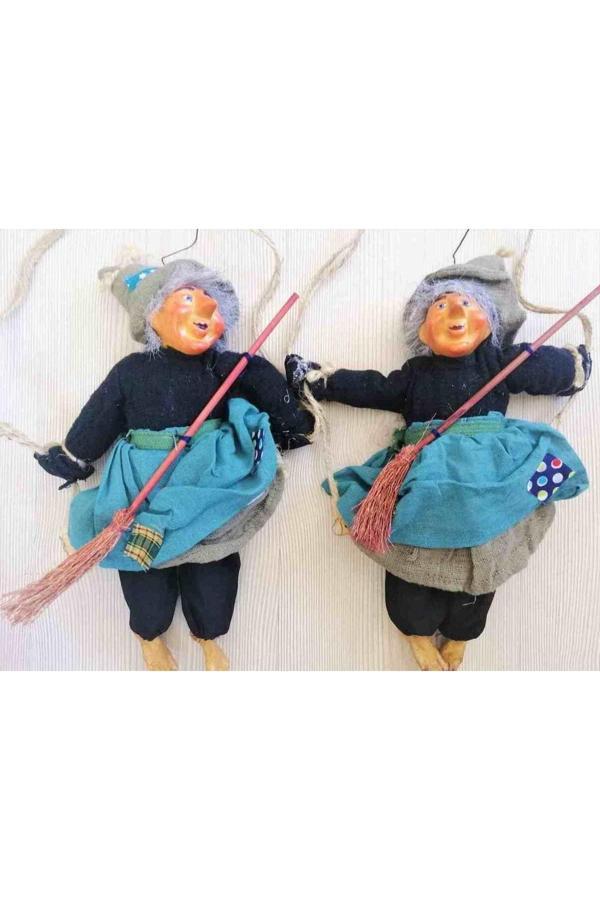 Sanat Taciri 2 Adet Porselen Cadı Porselen Bebek - Image 1