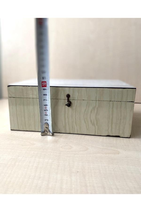Sanat Taciri Eskilerden Ahşap Kutu Takı Kutusu Saklama Kutusu - Image 1