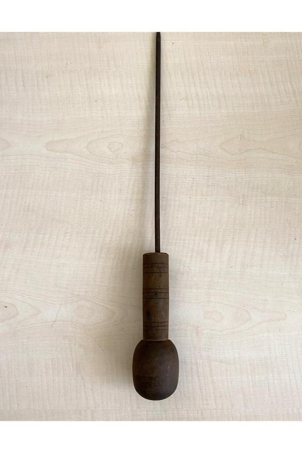 Sanat Taciri Büyük Boy 1 Adet Antika Rufai Zikir Şişi Ahşap Saplı Şiş  No 34 - Image 1