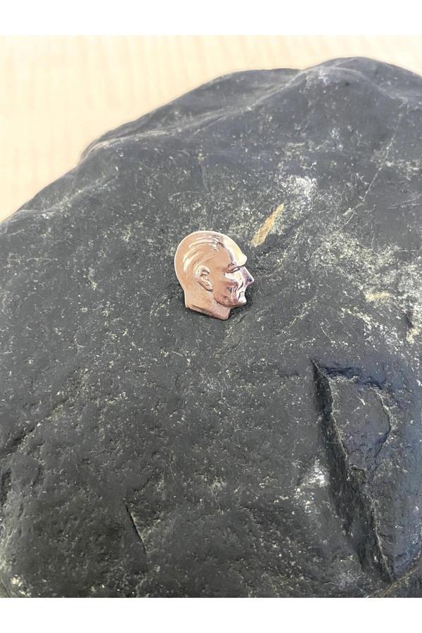 Sanat Taciri Vintage Atatürk Rozeti Gümüş Renk Rozet - Image 1