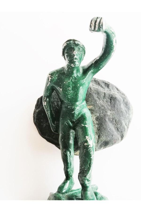 Sanat Taciri 23 Cm Büyük Boy Etli Madenci Biblosu Metal Biblo - Image 1