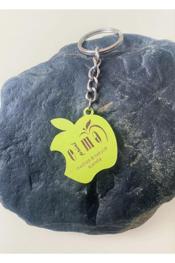 Sanat Taciri Elma Şeklinde Promosyon Anahtarlık - Image 1