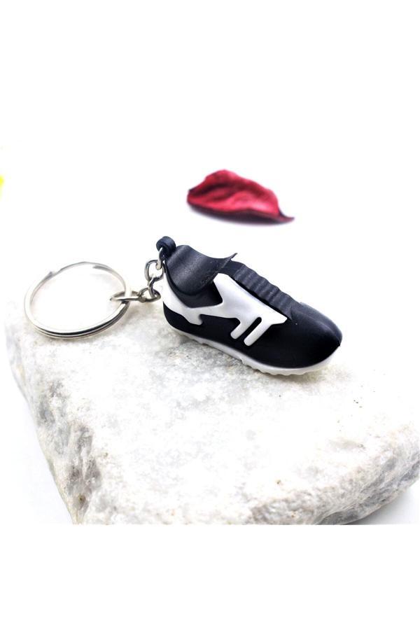 Sanat Taciri Sk - Manisaspor Futbol Takımı Ayakkabı Anahtarlık -- Siyah Beyaz Krampon Anahtarlık - Image 1