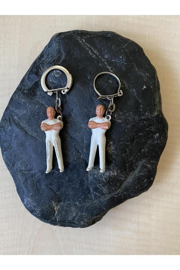 Sanat Taciri 2 Adet Erkek Anahtarlık Mika Anahtarlık Koleksiyonluk Anahtarlık - Image 1