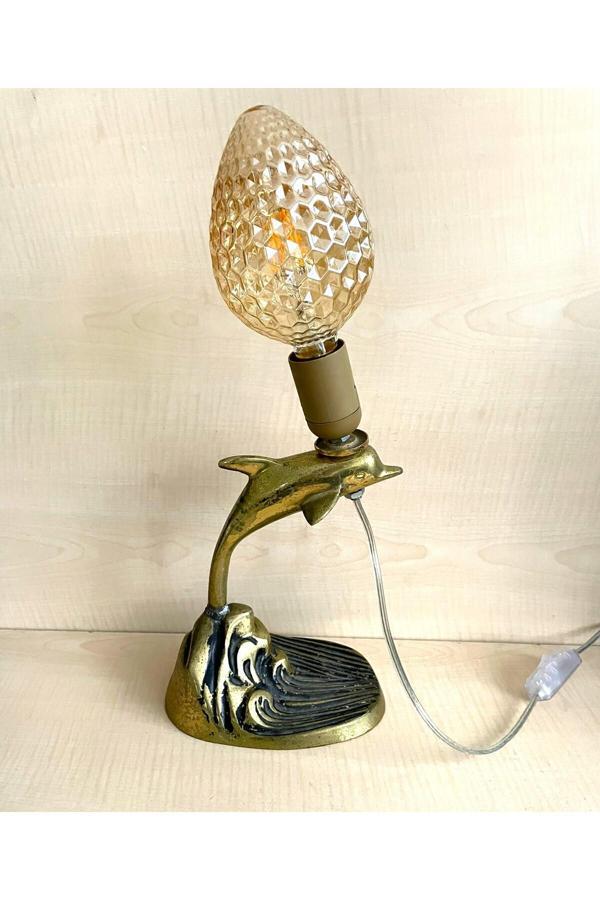 Sanat Taciri 1 Adet El Yapımı Pirinç Abajur Aplik Gece Lambası Masa Lambası - Image 1