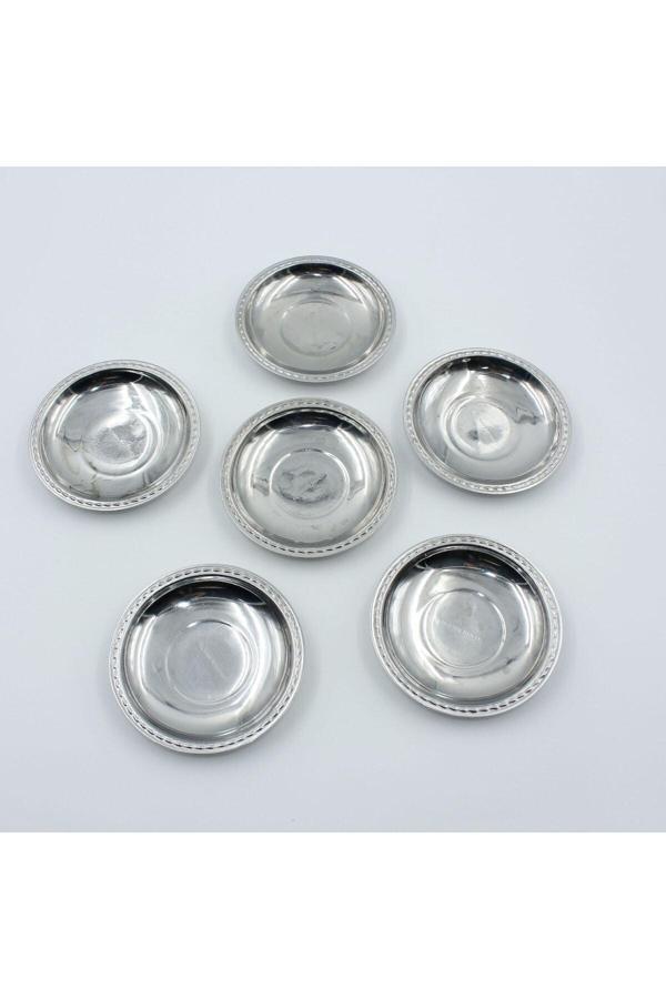 Sanat Taciri Eski - Kıvrık Kenar - 6 Adet Çay Bardağı Tabağı -- Mini Çerezlik - Lokumluk - Şekerlik -- Lot - 9 - Image 1