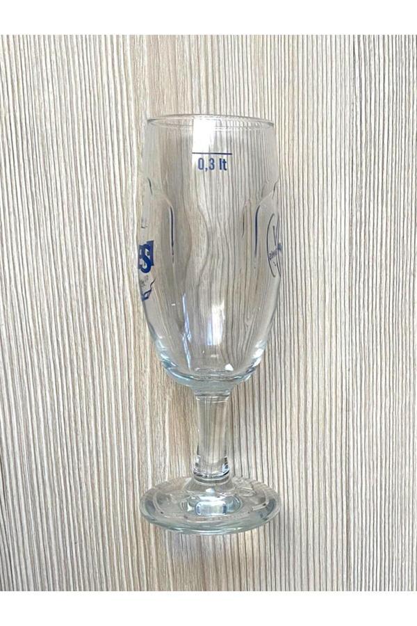 Sanat Taciri 0.3Lt Bira Bardağı Mavi Yazılı Bira Bardağı - Image 1
