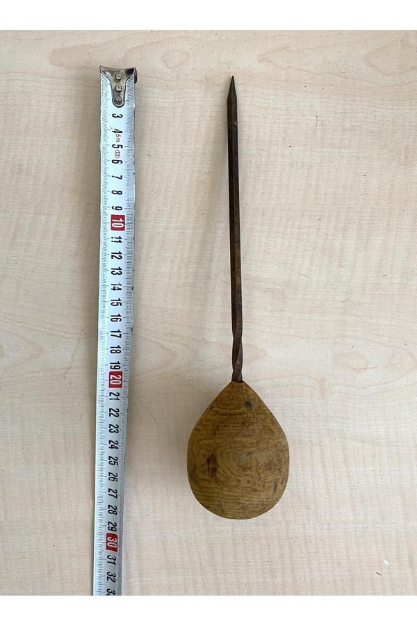 Sanat Taciri Yuvarlak Topuz 1 Adet Antika Rufai Zikir Şişi Ahşap Saplı Şiş No 45 - Image 1