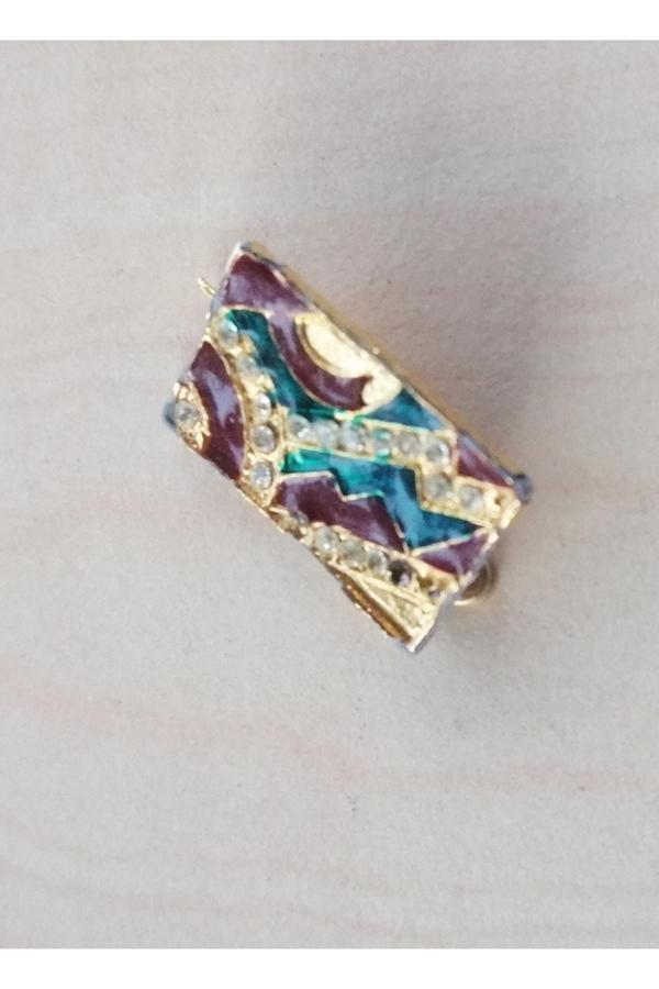 Sanat Taciri Antika Iğneli Rozet Yaka Broşu - Image 1