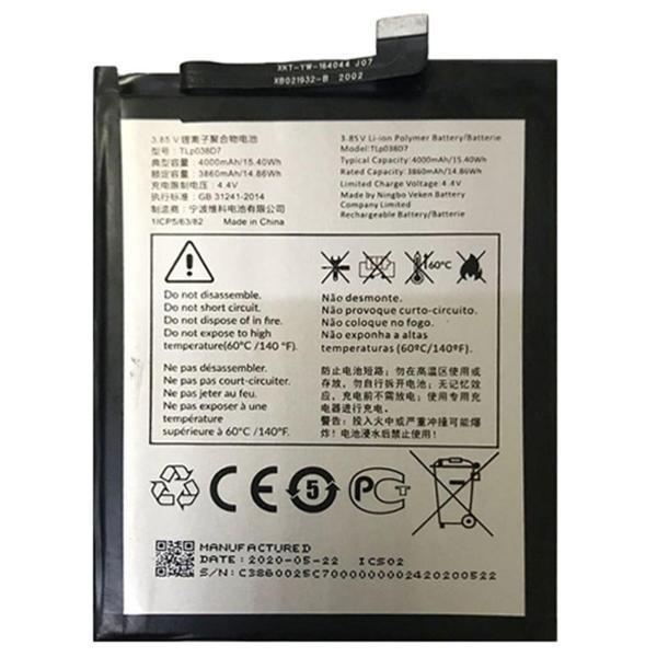 Alcatel Revvl 4 Plus 5062Z Pil Batarya TLp038D1 - Image 1