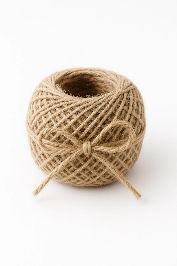 Sarılmış İnce Jüt İp 10 Metre Hasır İpi, Bağlama İpi , Çuval İpi, Kırnap İpi, Jüt Ip 10 Metre Çeyiz  - Image 1