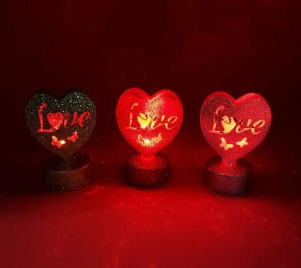 Işıklı Love Kalp Hediyelik - Image 1