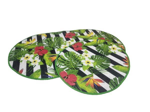 2 Lİ BANYO PASPASI 3D BASKILI JEL PALM - Image 1