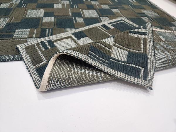 2'Lİ PAMUKLU KLOZET TAKIMI PLAİD HAKİ - Image 1