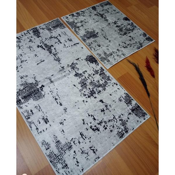 2Lİ BANYO SETİ BASKILI GRANİT SİYAH - Image 1