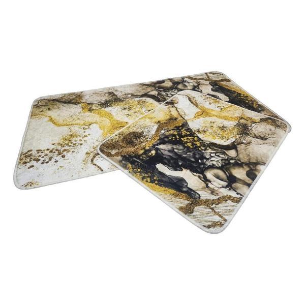 2 Lİ BANYO PASPASI 3D BASKILI JEL GRANİT - Image 1