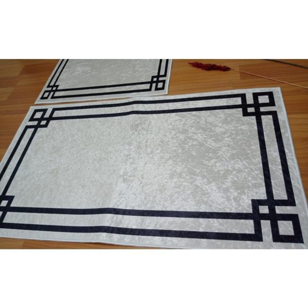 2Lİ BANYO SETİ BASKILI LUNA BEYAZ - Image 1