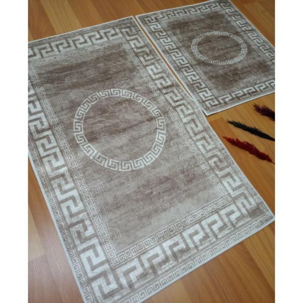 2Lİ BANYO SETİ BASKILI VERSACE KAHVE - Image 1