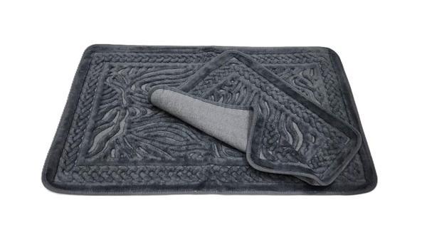 2 Lİ PAMUKLU BANYO PASPASI PASKAL ANTRASİT - Image 1