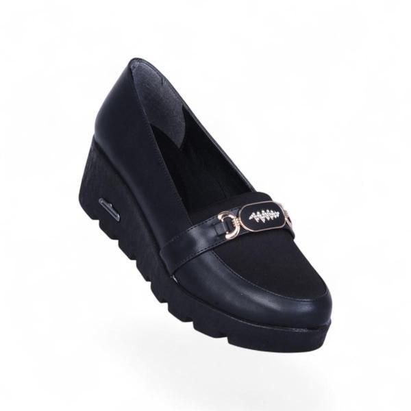 Ayakcenter Esrc-608 Siyah Kadın 7Cm Topuklu Ayakkabı - Image 1