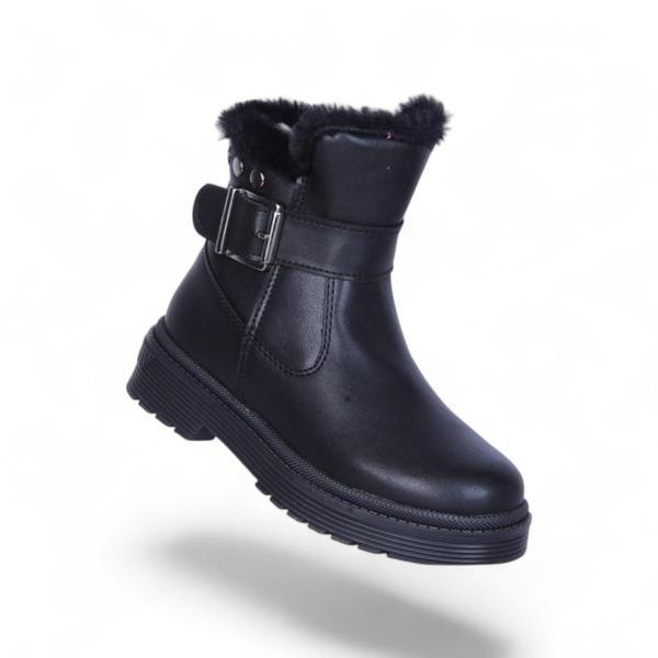 Skuaıter 24064 Plct Cilt Siyah Kız Çocuk Düz Bot - Image 1