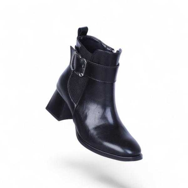 Scarletta S15 Cilt Siyah 7Cm Kadın Topuklu Bot - Image 1