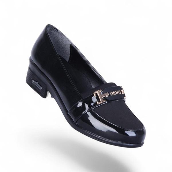 Ayakcenter Esrc-606 Siyah Kadın 3Cm Topuklu Ayakkabı - Image 1