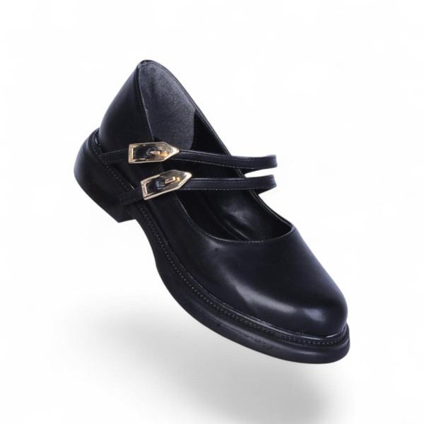 Scarletta S12 Cilt Siyah Kadın Loafer Ayakkabı - Image 1