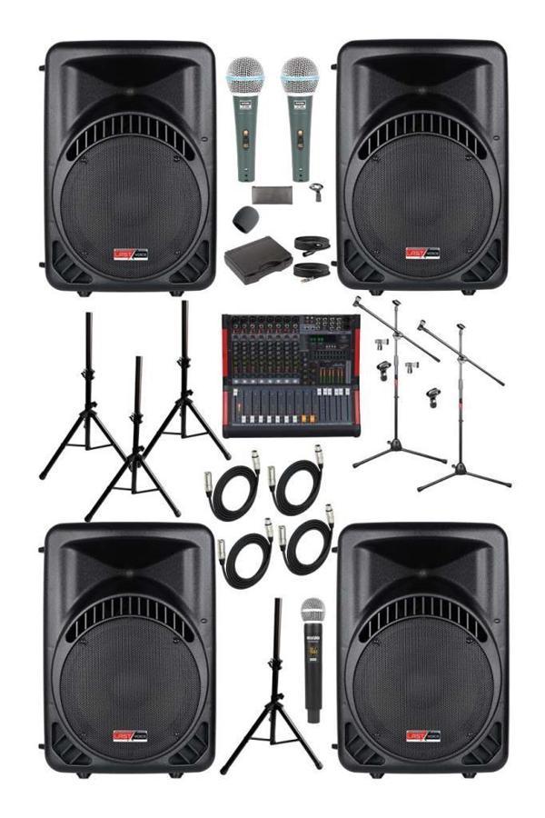  Lastvoice Ample Classy-Paket-4 Aktif hoparlör ve Mixer Full Ses Sistemi Seti - Image 1