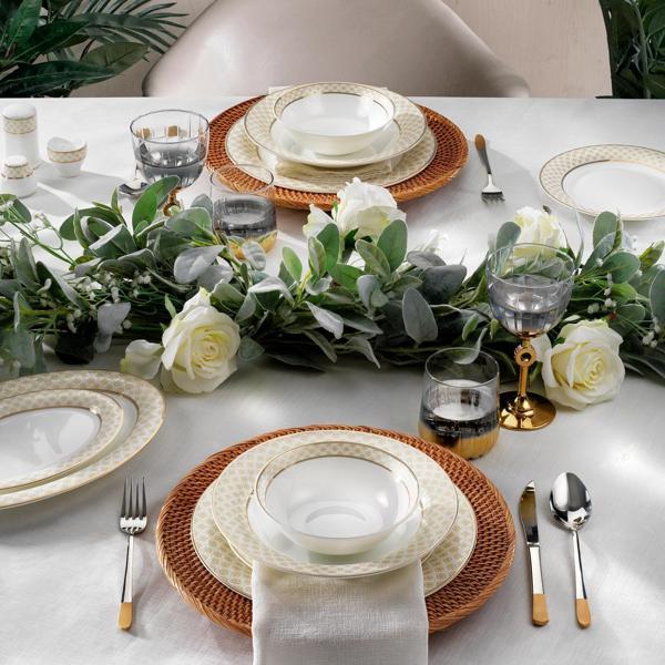 Schafer Silver Yemek Takımı 56 Parça-Altın 01 - Image 1